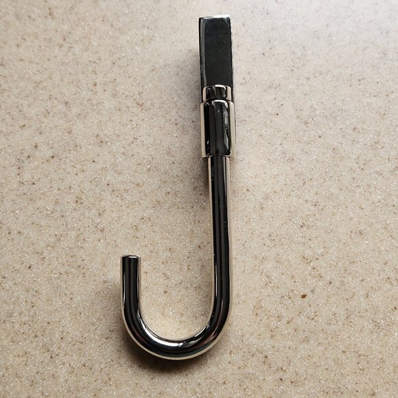 REJUVENATION EMERY POLISHED NICKEL SWIVELING WALL POT RACK UTENSIL HOLDER HOOK - Picture 3 of 8